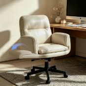 Boxed Big and Wide Criss Cross Office Chair, 5-Level Adjustable Arms & Wheels, Height Adjustable