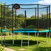 Boxed SENCHO GINSYTALIOR Round Backyard Trampoline with Safety Enclosure (LOC: SR6.6.4-QA3236 - MP)