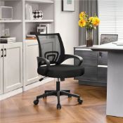 Boxed Yaheetech color Mid-Back Mesh Swivel Office Chair (LOC: SR6.6.6-QA3203 - 1LP)