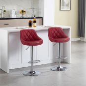 Boxed Swivel Upholstered Adjustable Height Counter Stool with Metal Frame (Set of 2) (LOC: SR6.6.2-