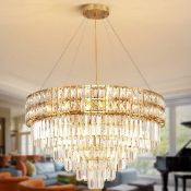 Boxed Askanaz 15 - Light Crystal Chandelier (LOC: SR6.5.3-QA3291 - 1LP)