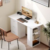 Boxed Saratoga Computer Desk White/Oak (LOC: SR6(1.1)-KK1234 - MP)