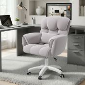 Boxed Velvet Office Chair Grey (LOC: SR6(2.6)-WO1684 - MP)