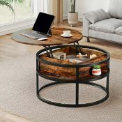 Boxed Rothwell Lift Top Coffee Table ,Extendable Round Cocktail Table (LOC: SR6.6.3-QA3238 - 1LP)
