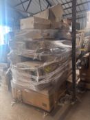 Large pallet to contain incomplete parts of garden furniture, Sheds, sofas and more (LOC: SR7-KK3528