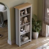 Boxed Beacsfield 140cm H x 59cm W Standard Bookcase Grey (LOC: SR6(1.5)-KK6257 - MP)