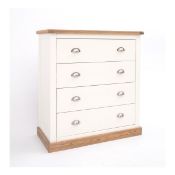 Boxed 90cm W 4 - Drawer Chest of Drawers Waxed Oak (LOC: SR6(1.4)-KK6244 - MP)