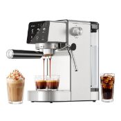 Boxed 20 Bar Espresso Machine, Milk Frother for Cappuccino Latte, Hot & Cold Brew, 3 Temperature