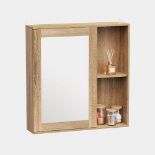 Boxed Bathroom Mirror Cabinet - Chester Range - Brown (LOC: RS1.7-RR2277 - 1P)