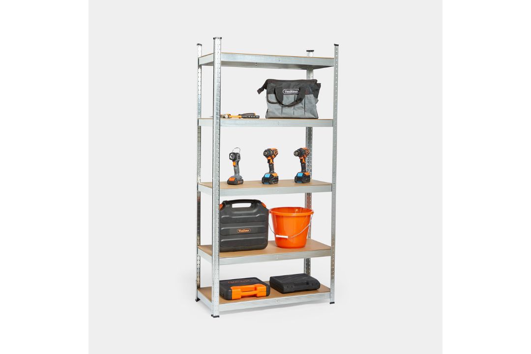 Boxed 5-Tier Galvanised Steel Shelving Unit – Silver (180 X 90 X 40cm) (LOC: RS1.4-RR2128 - 1LP)