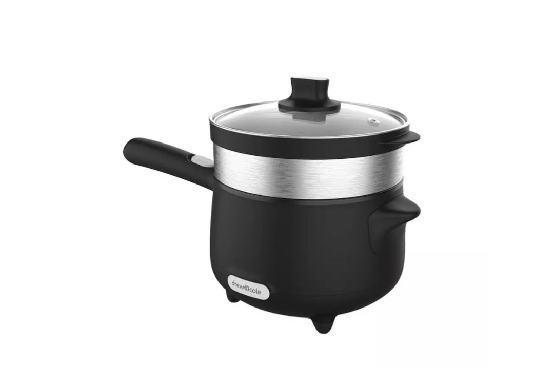 Boxed Drew&Cole 1.2L Cooking Pot CleverPot - Black, Upgrade your kitchen with the Drew&Cole