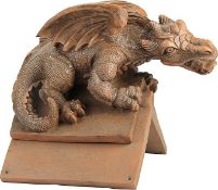 2 X BRAND NEW Design Toscano NG30667 Apex, the Winged Dragon Sculptural Roof Cresting, Brown12