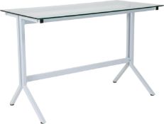 BRAND NEW Flash Furniture Highland Collection Glass Computer Desk with Black Metal Frame modern