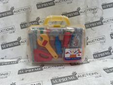 12 X BRAND NEW PETERKIN | Classic Children's Tool Set in Carry Case | 14 piece, brightly coloured,