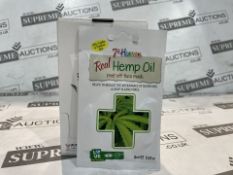192 X BRAND NEW 7TH HEAVEN REAL HEMP OIL PEEL OFF FACE MASKS 10ML RRP £8 EACH (LOC: 42.13-AA4338 -
