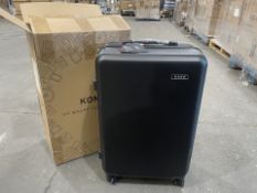 2 X BRAND NEW KONO PREMIUM 24 INCH DARK BLUE/BLACK 24 INCH LUGGAGE BACK WITH SECURITY LOCK RRP £