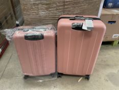 BRAND NEW SET OF 2 KONO PREMIUM LUGGAGE SET INCLUDING 28 INCH AND 24 INCH LUGGAGE BAGS IN NUDE AND