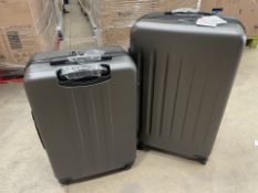 BRAND NEW SET OF 2 KONO PREMIUM LUGGAGE SET INCLUDING 28 INCH AND 24 INCH LUGGAGE BAGS IN GREY AND