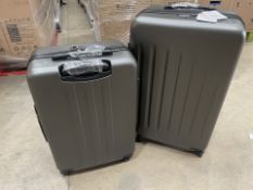 BRAND NEW SET OF 2 KONO PREMIUM LUGGAGE SET INCLUDING 28 INCH AND 24 INCH LUGGAGE BAGS IN GREY AND
