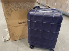 2 X BRAND NEW KONO PREMIUM 24 INCH DARK BLUE/BLACK 24 INCH LUGGAGE DARK GREY WITH SECURITY LOCK