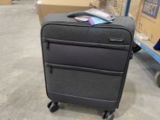 2 X BRAND NEW 20 INCH BRITISH TRAVELER LUGGAGE BAG BLACK WITH SECURITY LOCK RRP £129 (LOC: 46.10.-