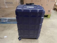 2 X BRAND NEW KONO PREMIUM BLUE 24 INCH LUGGAGE BACK WITH CODED LOCK SECURITY RRP £149 EACH (LOC: