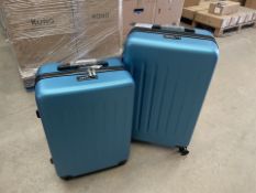 BRAND NEW SET OF 2 KONO PREMIUM LUGGAGE SET INCLUDING 28 INCH AND 24 INCH LUGGAGE BAGS IN NAVY AND