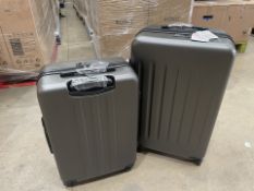 BRAND NEW SET OF 2 KONO PREMIUM LUGGAGE SET INCLUDING 28 INCH AND 24 INCH LUGGAGE BAGS IN GREY AND