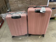 BRAND NEW SET OF 2 KONO PREMIUM LUGGAGE SET INCLUDING 28 INCH AND 24 INCH LUGGAGE BAGS IN NUDE AND