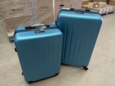 BRAND NEW SET OF 2 KONO PREMIUM LUGGAGE SET INCLUDING 28 INCH AND 24 INCH LUGGAGE BAGS IN NAVY AND
