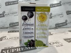 192 X BRAND ENW 7TH HEAVEN DUO FACE MASK KIT INCLUDING BLACKCURRANT AND BLUEBERRY AND LIME AND LEMON