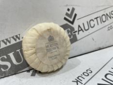 150 X LUXURY MOLTON BROWN LONDON TRIPLE MILLED SOAP BARS 45G (Please note item may have water