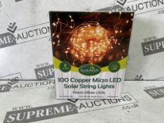 16 X BRAND NEW 100 Micro Copper Solar LED String Light -WarmWhite 8 MODES 11.9M WEATHER PROOF (