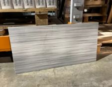 TRADE PALLET TO CONTAIN 78x BRAND NEW PACKS OF WAVES GRIS GLOSS TILES 30 X 60CM (5 PER PACK GIVING A