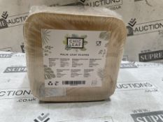 24 X BRAND NEW PACKS OF 50 CHIC LEAF 15.2CM PALM LEAF PLATES RRP £18 EACH (LOC: 22.8-HH2339 - 2P)