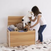 3 X BRAND NEW Humble Crew Journey Wooden Hinged Toy Storage Chest with Lid, Children's Toy Box Ideal