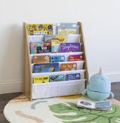 4 X BRAND NEW Humble Crew Children's Shelf, Wooden Toy Organiser Shelf, 9 Fabric Bins, Natura/