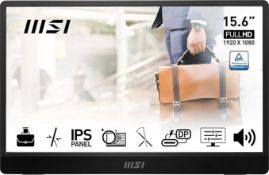 Boxed MSI PRO MP161 E2 15.6 Inch Full HD Portable Monitor - 1920 x 1080 IPS Panel, 60Hz, Eye-