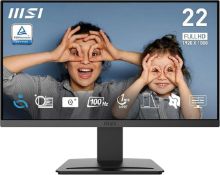 Boxed MSI PRO MP223 E2 21.45-Inch Full HD Office Monitor - 1920 x 1080 Resolution, 100Hz, Eye-