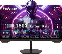 Boxed FeuVision 27 Inch 180Hz Gmaing Monitor, FHD 1080p Monitor, Adaptive Sync. [Full HD Resolution]