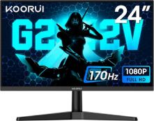 Boxed KOORUI 24 Inch Gaming Monitor, 170Hz, Full-HD 1080P, VA (LOC: SR9(6.18)-KK5375 - 1LP)