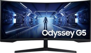 Boxed Samsung Odyssey G5 LC34G55TWWPXXU 34" 1000R Curved Gaming Monitor - 165Hz, 1ms, 1440p WQHD,