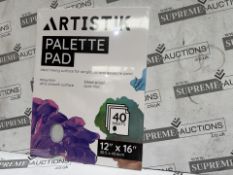 15 X BRAND NEW Artistik Tear-Off Disposable Palette Paper Paint Pad | 12"x16" 12x16/ 30x40cm (LOC: