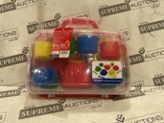 12 X BRAND NEW Peterkin Tea Set in Carry Case, 31 x 26 x 9 cm This portable tea set from Peterkin is