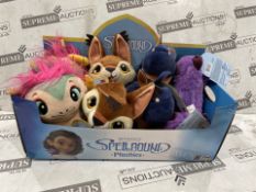 Box to contain 16 x Brand New Spellbound Soft Toy Plush Stuffed- Various Plush toys per box,