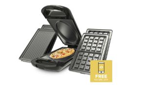 Boxed Drew&Cole 3-in-1 5 Minute Clever Chef Deluxe, Three plates, endless options. Enjoy sweet or