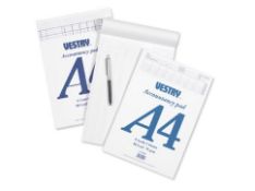 2 x Boxes of 20 Vestry Accountants Pad 6 Cash Column 80 Leaf A4 Books, Ref CV2085, 70gsm white