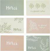 48 X BRAND NEW PACKS OF 36 Paper Junkie Thank you cards with envelopes, 6 different designs, 36