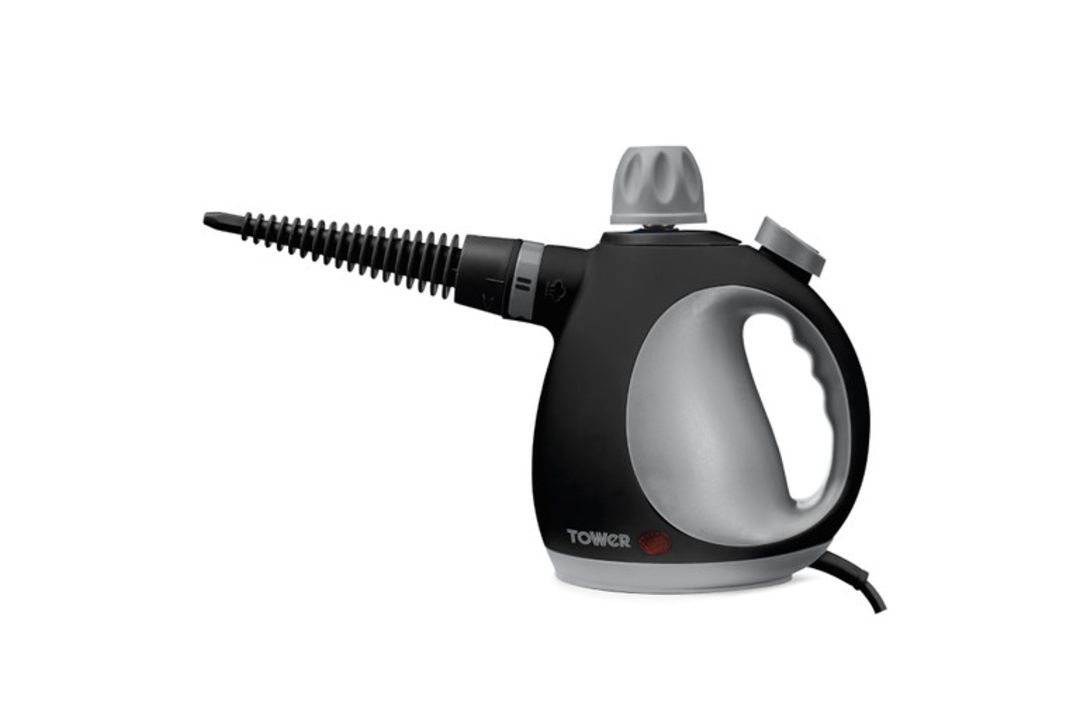 Boxed Tower THS10 Handheld Steam Cleaner Silver, This powerful steam cleaner effortlessly eliminates