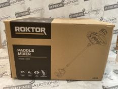 2 X ROKTOR 1400W Paddle Mixer 230V, Mixing plaster, mortar, or paint by hand is tough work. This